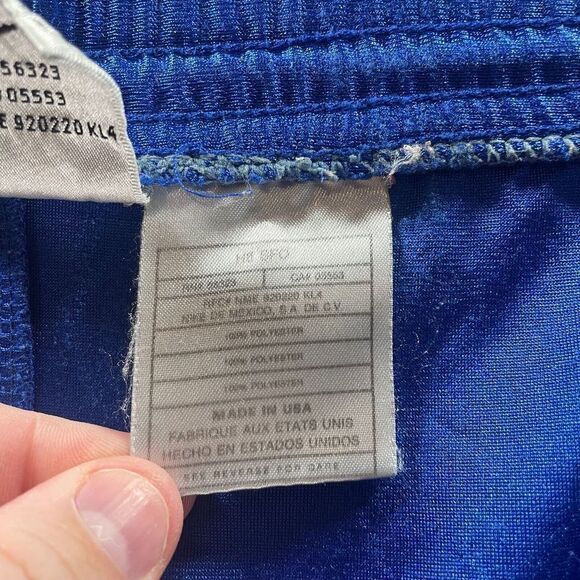Vintage Nike Dazzle Shorts Men’s Large Blue Athletic Gym Made In USA Dwawstring - Picture 8 of 9